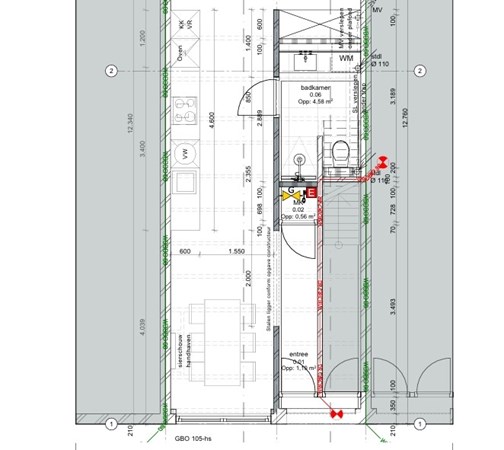 Floorplan - Da Costakade 105H, 1053 WR Amsterdam